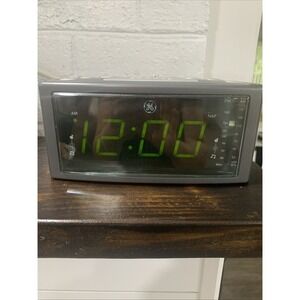 GE ALARM CLOCK AM/FM RADIO MODEL 7-4853C | TESTED & WORKING